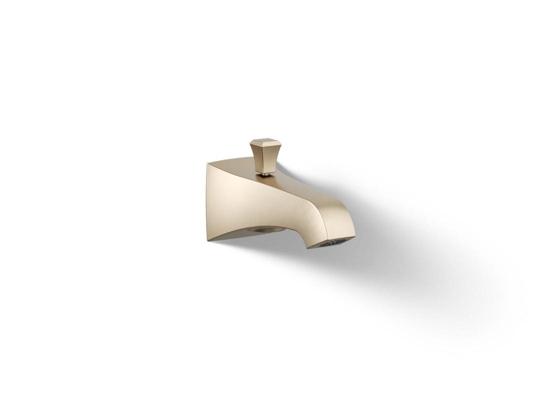 Kohler Memoirs Stately Wall-mount bath spout with Deco design and diverter - Vibrant Brushed Bronze by Kohler
