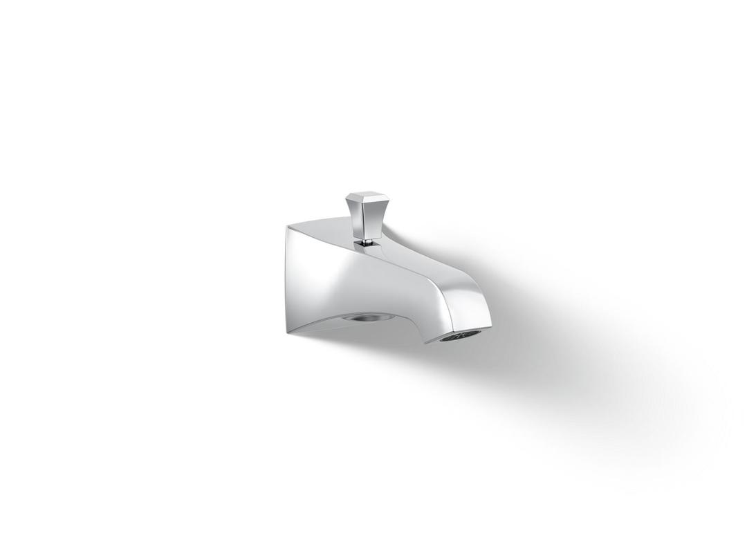 Kohler Memoirs Stately Wall-mount bath spout with Deco design and diverter - Polished Chrome by Kohler