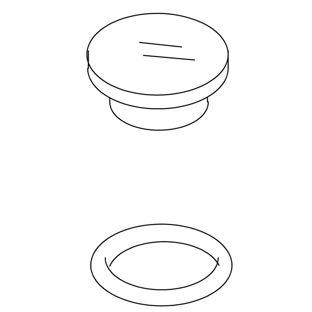 Kohler Genuine Parts PLUG Button ASSY - Vibrant Finish by Kohler Genuine Parts
