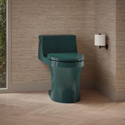 Kohler San Souci One-piece compact elongated toilet with concealed trapway, 1.28 gpf - Teal - image 2