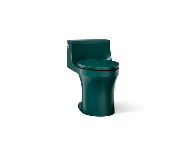 Kohler San Souci One-piece compact elongated toilet with concealed trapway, 1.28 gpf - Teal