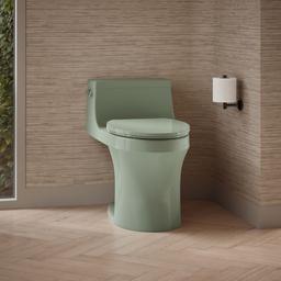 Kohler San Souci One-piece compact elongated toilet with concealed trapway, 1.28 gpf - Aspen Green - image 2