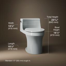 San Souci One-piece compact elongated toilet with concealed trapway, 1.28 gpf - image 3