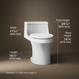 San Souci One-piece compact elongated toilet with concealed trapway, 1.28 gpf - image 3