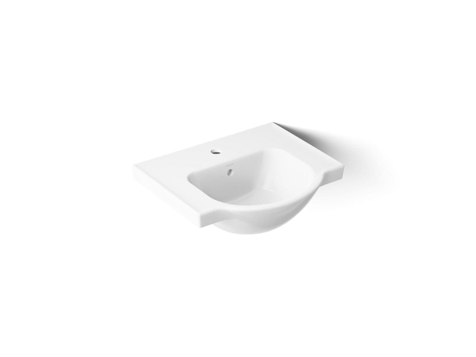 Kohler | Veer | Vessel Only Pedestal Bathroom Sink - White by Kohler