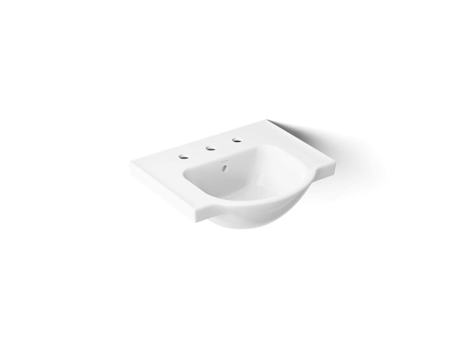 Kohler | Veer | Vessel Only Pedestal Bathroom Sink - White by Kohler