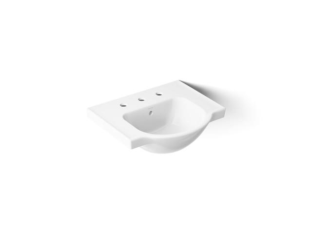 Veer 21'' square pedestal bathroom sink