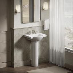 Veer 21'' square pedestal bathroom sink - image 4