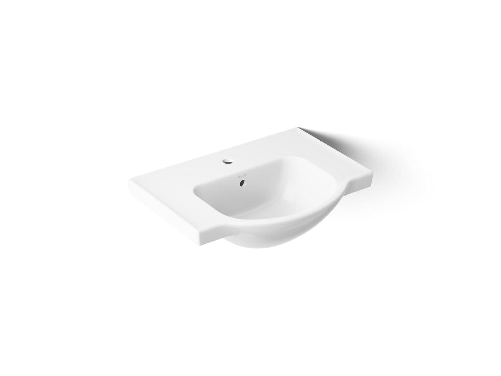 Kohler | Veer | Vessel Only Pedestal Bathroom Sink - White by Kohler