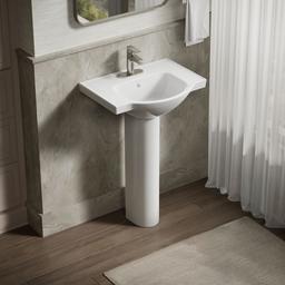 Veer 24'' square pedestal bathroom sink - image 2