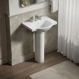 Veer 24'' square pedestal bathroom sink - image 2