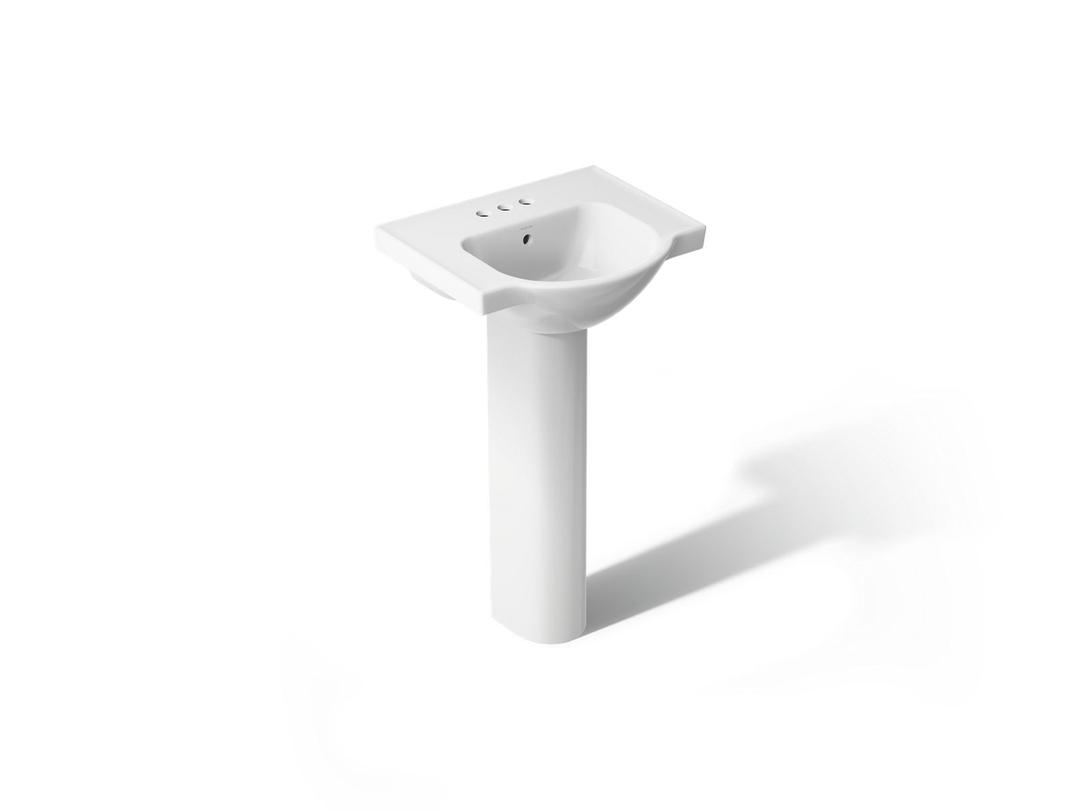 Veer 21'' rectangular pedestal bathroom sink by Kohler
