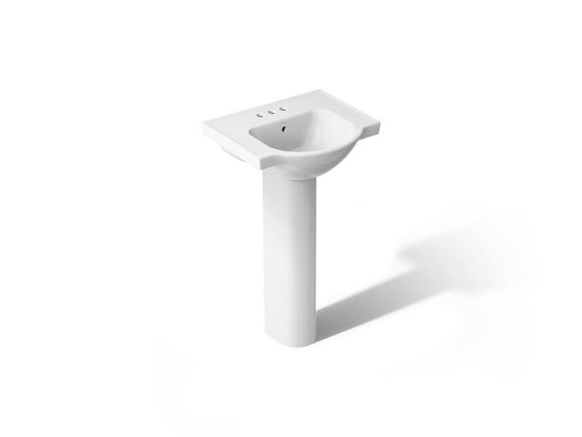 Veer 21'' rectangular pedestal bathroom sink