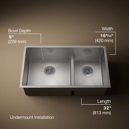 Kohler | Strive | Undermount Kitchen Sink - Stainless Steel - image 3