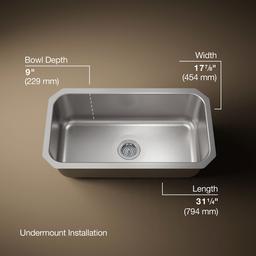Kohler | Undertone | Undermount Kitchen Sink - Stainless Steel - image 3