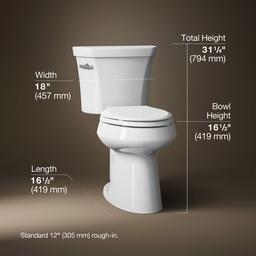 Kohler | Highline | Two Piece Toilet - White - image 3