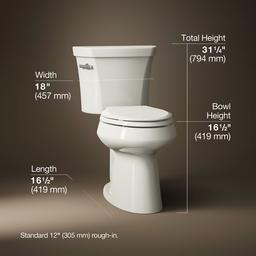 Kohler | Highline | Two Piece Toilet - Biscuit - image 3