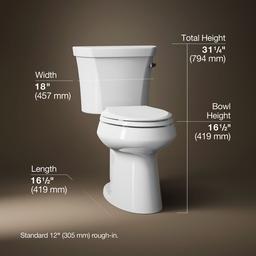 Kohler | Highline | Two Piece Toilet - White - image 3