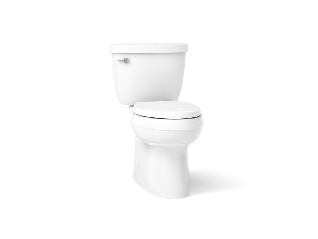 Cimarron Two-piece elongated toilet with skirted trapway, 1.28 gpf by Kohler