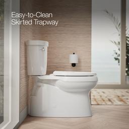 Cimarron Two-piece elongated toilet with skirted trapway, 1.28 gpf - image 4