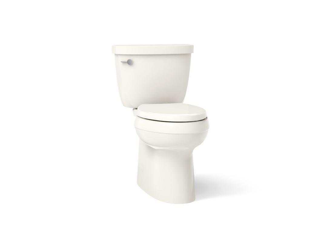 Cimarron Two-piece elongated toilet with skirted trapway, 1.28 gpf by Kohler