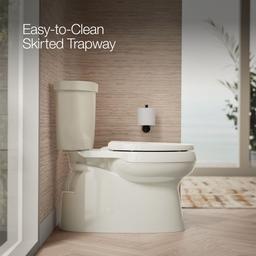 Cimarron Two-piece elongated toilet with skirted trapway, 1.28 gpf - image 4