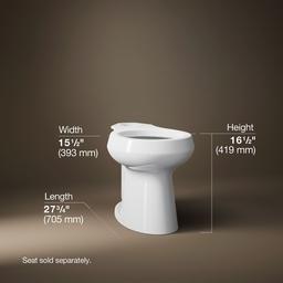 Kohler Highline Round-front toilet bowl - White - image 3