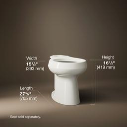 Kohler Highline Round-front toilet bowl - Biscuit - image 3