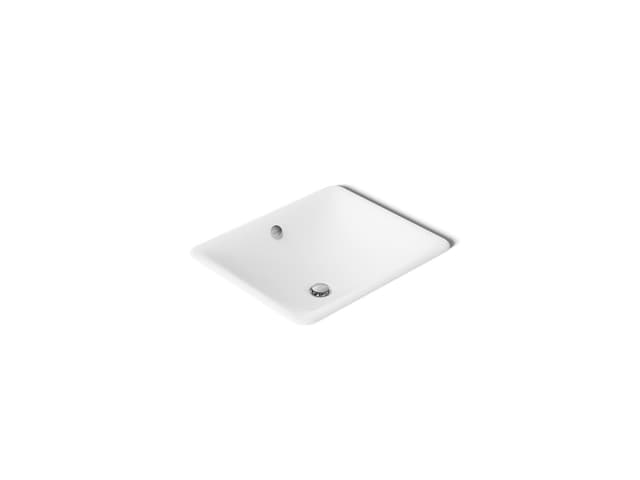 Kohler Iron Plains 18-1/2'' rectangular drop-in/undermount bathroom sink - White