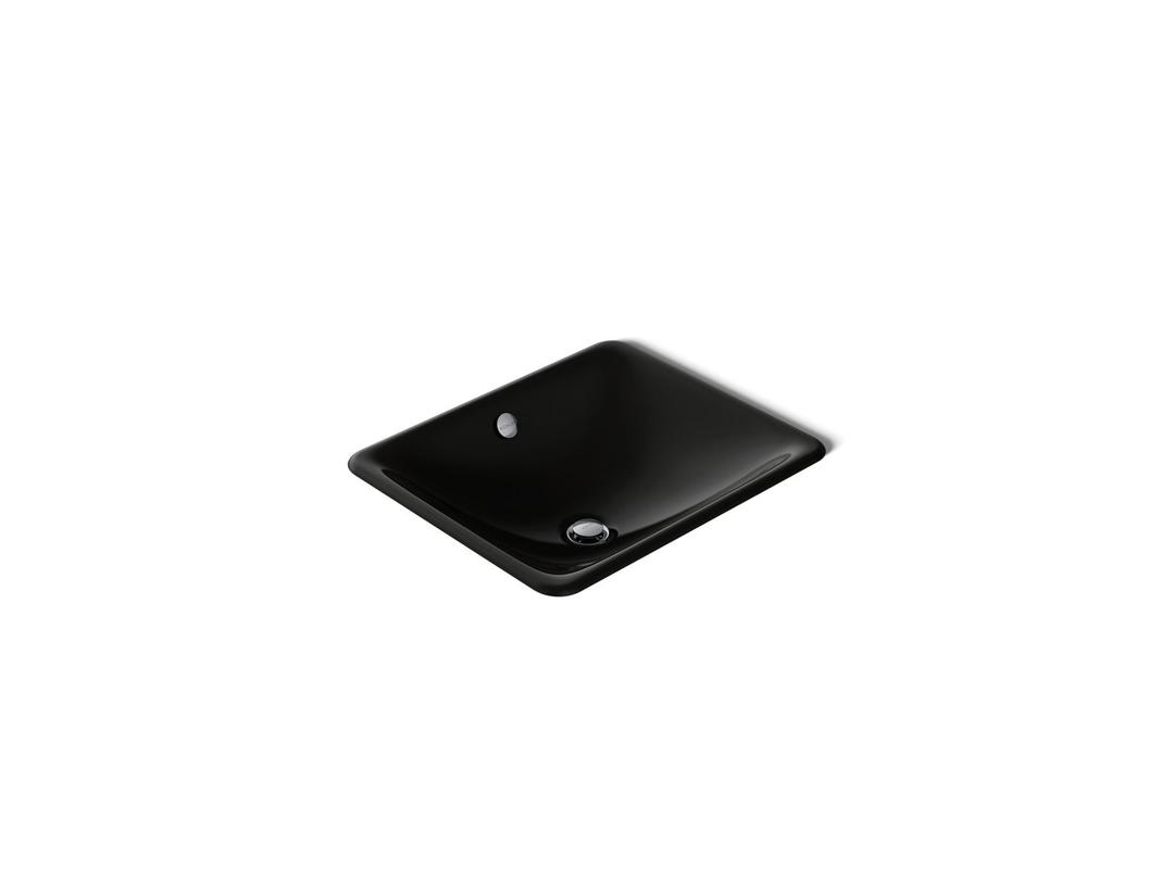 Kohler Iron Plains 18-1/2'' rectangular drop-in/undermount bathroom sink - Black by Kohler