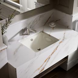 Kohler Iron Plains 18-1/2'' rectangular drop-in/undermount bathroom sink - Biscuit - image 2