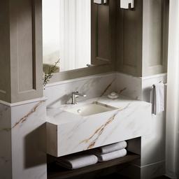 Kohler Iron Plains 18-1/2'' rectangular drop-in/undermount bathroom sink - Biscuit - image 4