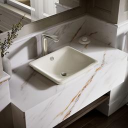 Kohler Iron Plains 18-1/2'' rectangular vessel bathroom sink - Biscuit - image 2