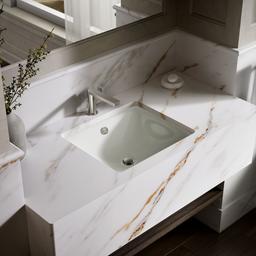 Kohler Iron Plains 18-1/2'' rectangular drop-in/undermount bathroom sink - Dune - image 2