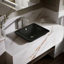 Kohler Iron Plains 18-1/2'' rectangular vessel bathroom sink - Black - image 2