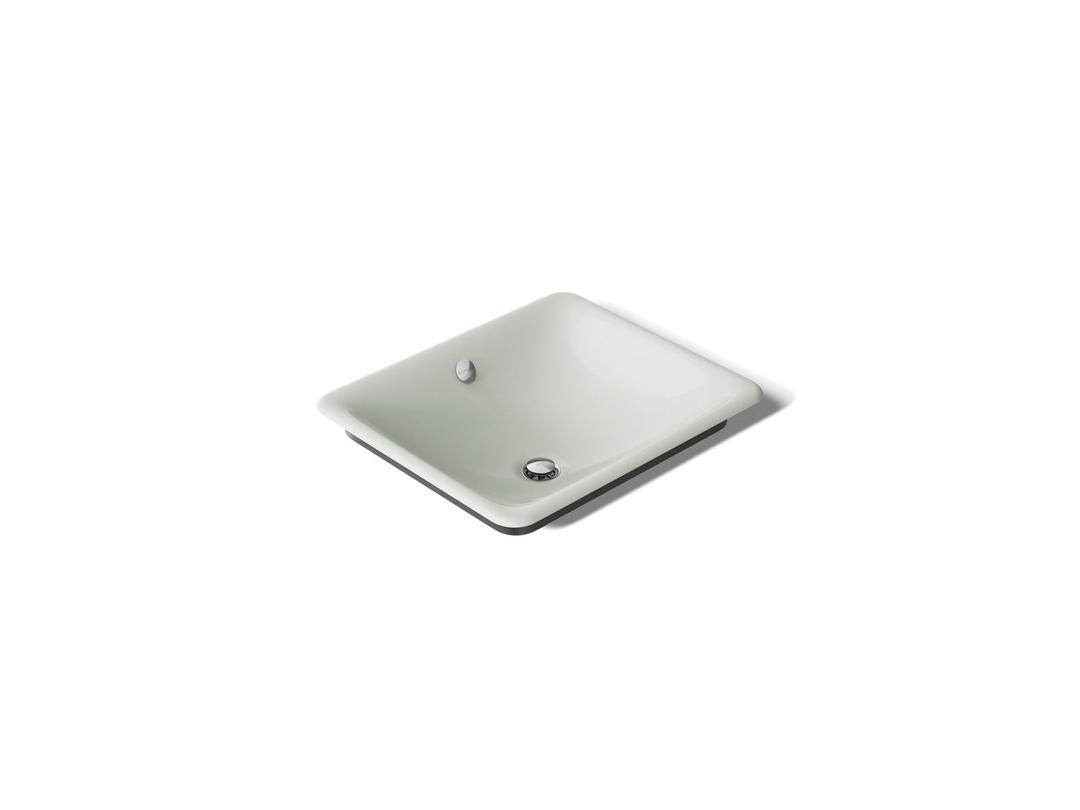 Kohler Iron Plains 18-1/2'' rectangular vessel bathroom sink - Sea Salt by Kohler