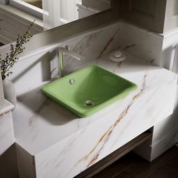 Kohler Iron Plains 18-1/2'' rectangular vessel bathroom sink - Fresh Green Exterior With Fresh Green Interior - image 2