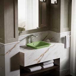 Kohler Iron Plains 18-1/2'' rectangular vessel bathroom sink - Fresh Green Exterior With Fresh Green Interior - image 4