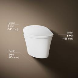 Kohler Veil One-piece elongated smart toilet, dual-flush - White - image 3
