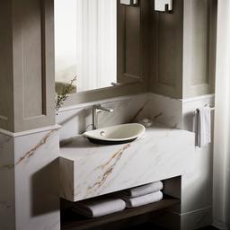 Kohler Iron Plains 20-3/4'' oval vessel bathroom sink - Biscuit - image 4