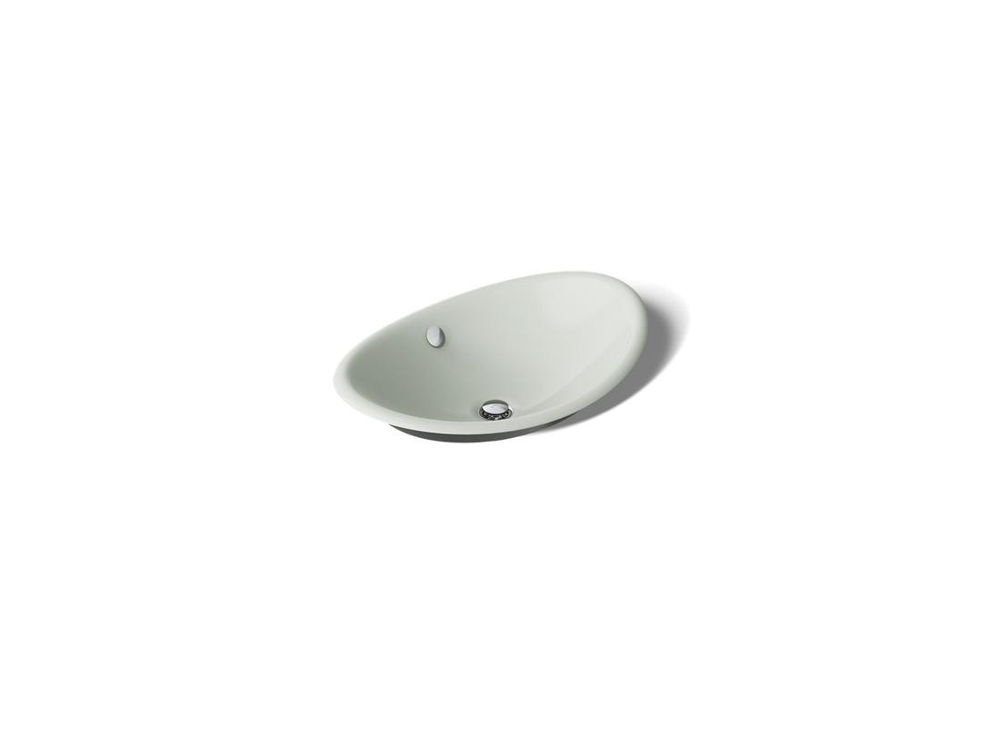 Kohler Iron Plains 20-3/4'' oval vessel bathroom sink - Sea Salt by Kohler