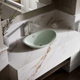 Kohler Iron Plains 20-3/4'' oval vessel bathroom sink - Aspen Exterior With Aspen Interior - image 2