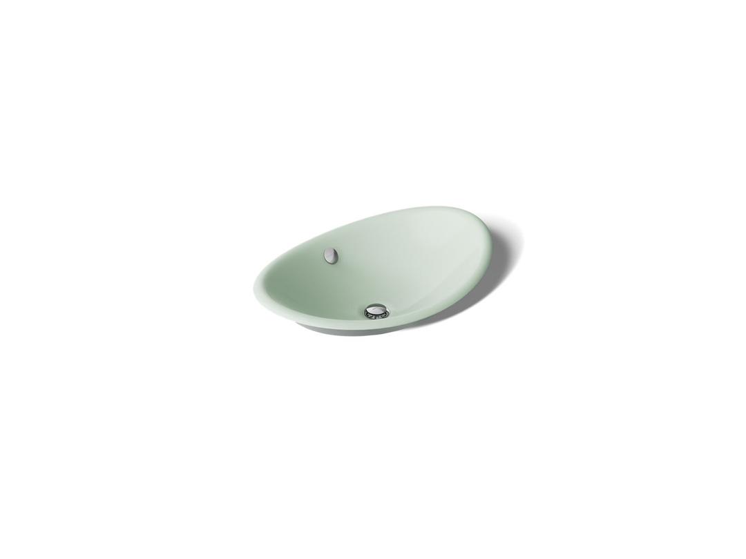 Kohler Iron Plains 20-3/4'' oval vessel bathroom sink - Aspen Exterior With Aspen Interior by Kohler