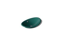 Kohler Iron Plains 20-3/4'' oval vessel bathroom sink - Teal Exterior With Teal Interior - image 1