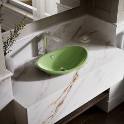 Kohler Iron Plains 20-3/4'' oval vessel bathroom sink - Fresh Green Exterior With Fresh Green Interior - image 2