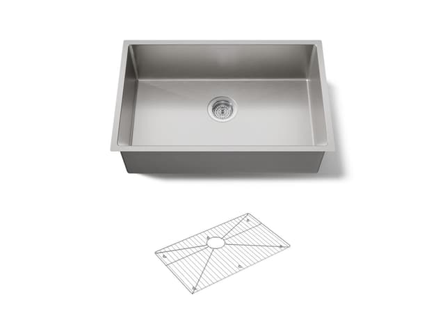 Kohler Strive 29'' undermount single-bowl kitchen sink - Stainless Steel