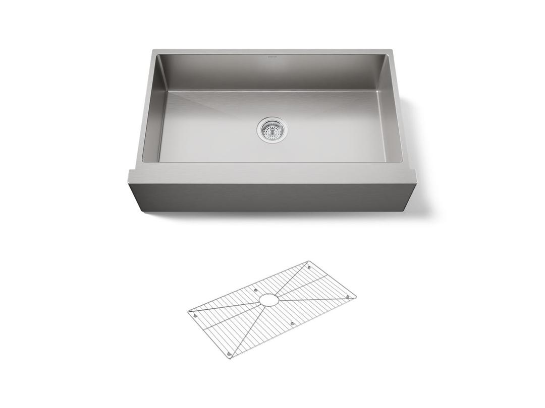 Kohler Strive 35-1/2'' undermount single-bowl farmhouse kitchen sink - Stainless Steel by Kohler