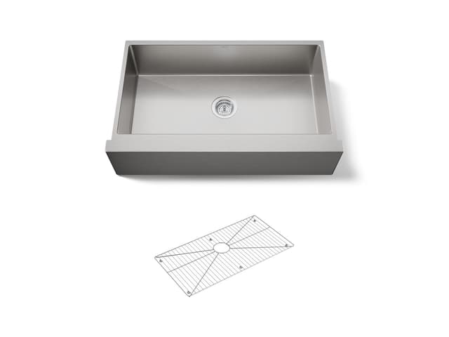Kohler Strive 35-1/2'' undermount single-bowl farmhouse kitchen sink - Stainless Steel