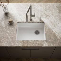 Kohler Riverby 25'' undermount single-bowl kitchen sink - White - image 2