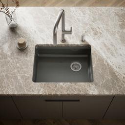 Kohler Riverby 25'' undermount single-bowl kitchen sink - Thunder Grey - image 2